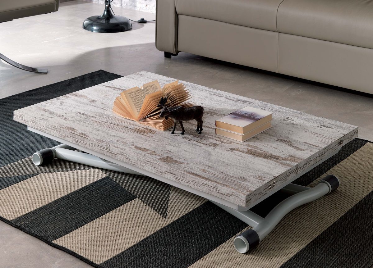 Table basse relevable extensible