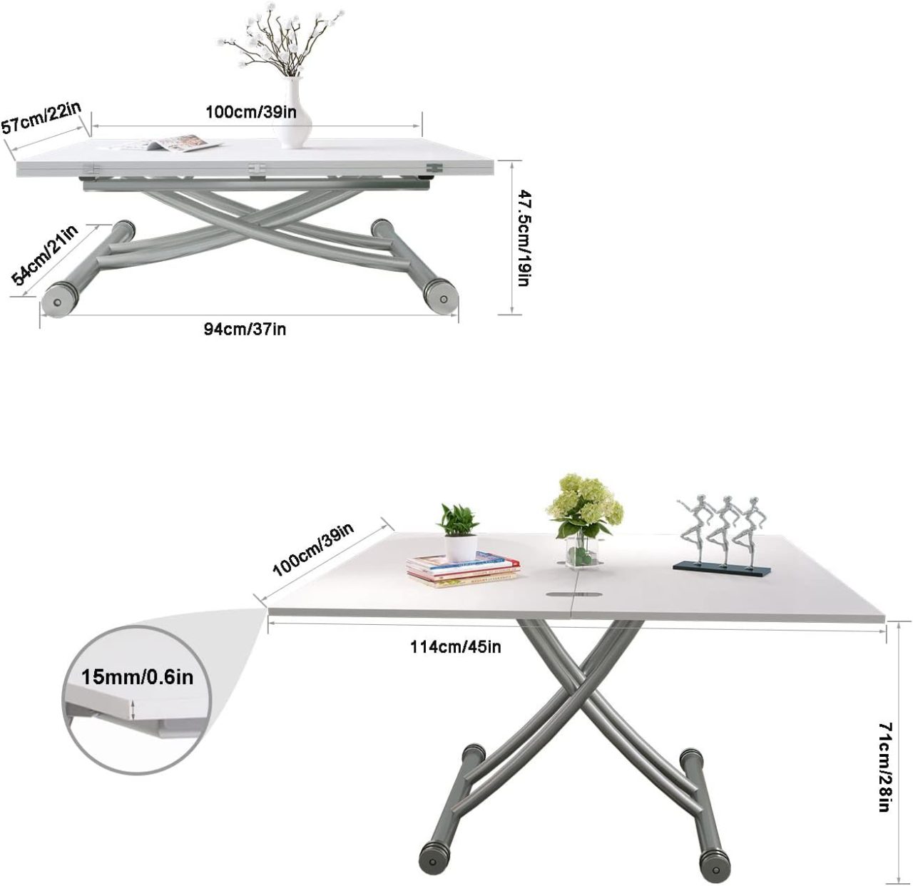 Quels sont les mécanismes des tables relevables et extensibles